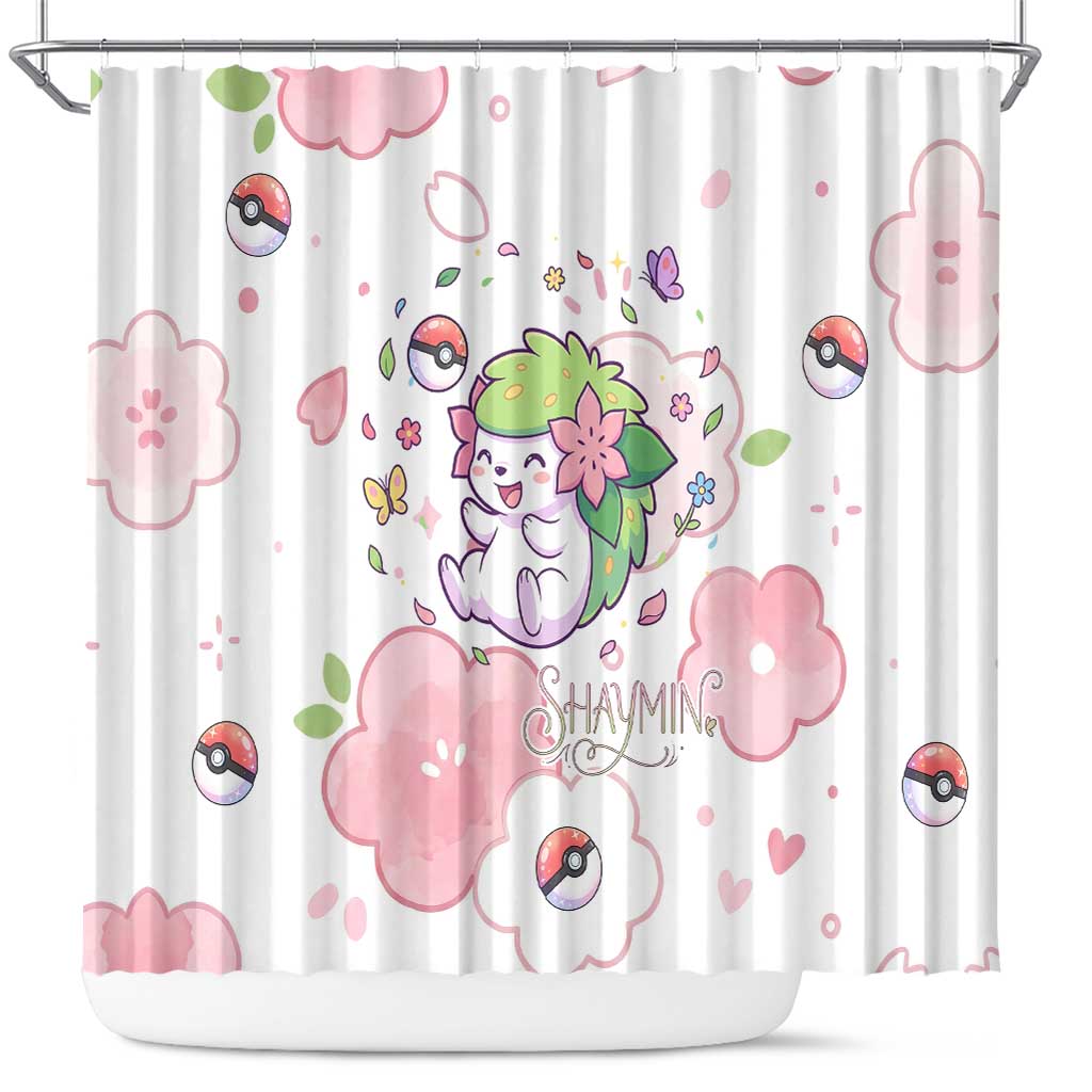 Shaymin Shower Curtain Floral Pastel Blossom Art