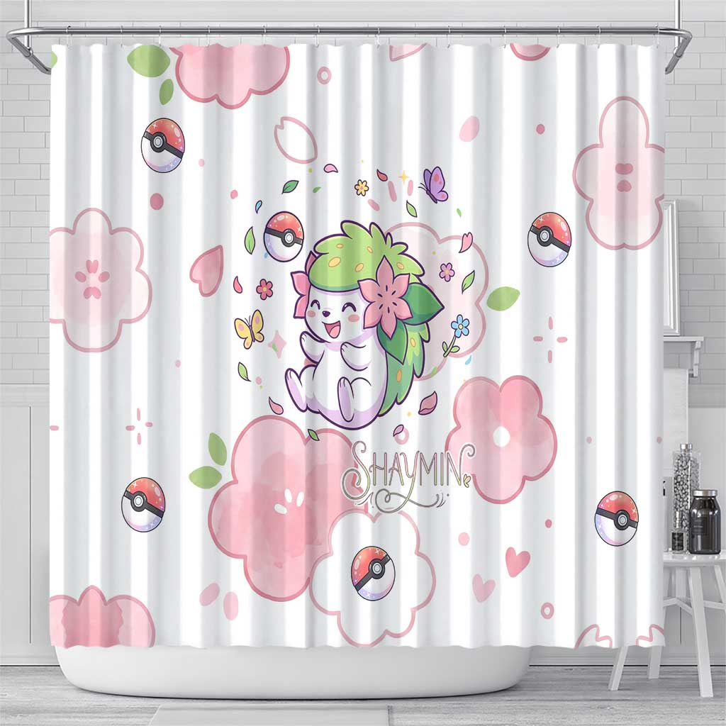 Shaymin Shower Curtain Floral Pastel Blossom Art
