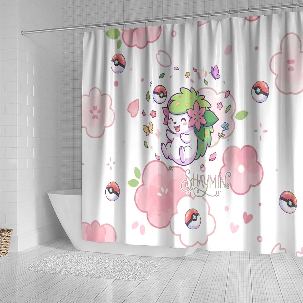 Shaymin Shower Curtain Floral Pastel Blossom Art