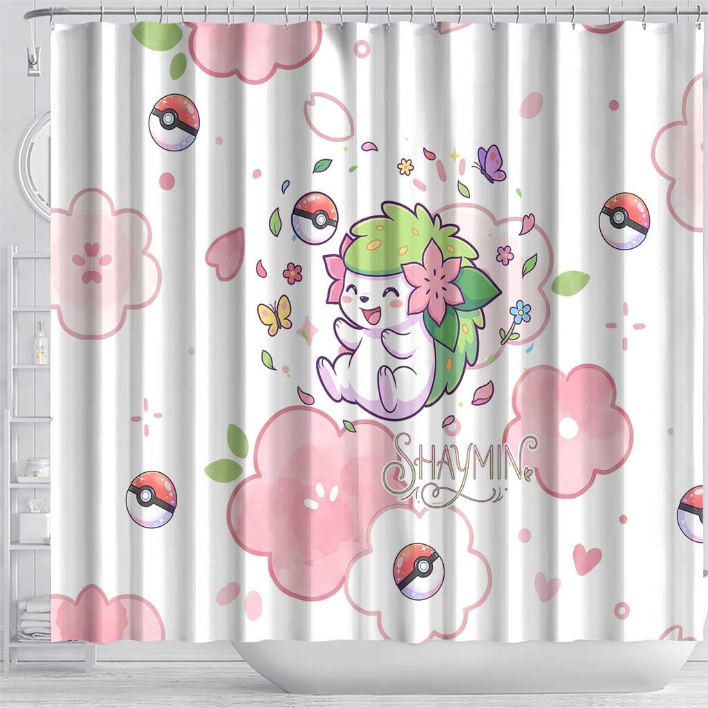 Shaymin Shower Curtain Floral Pastel Blossom Art