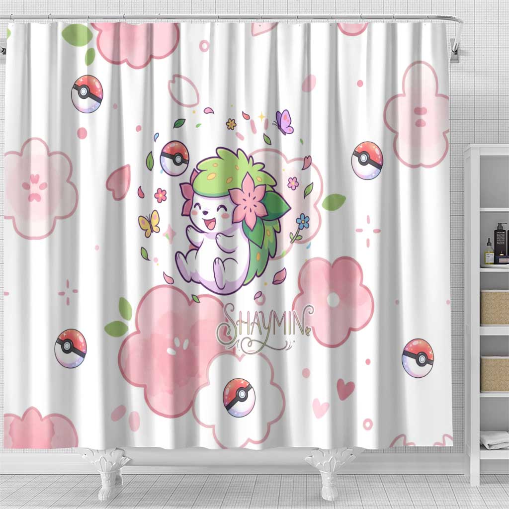 Shaymin Shower Curtain Floral Pastel Blossom Art