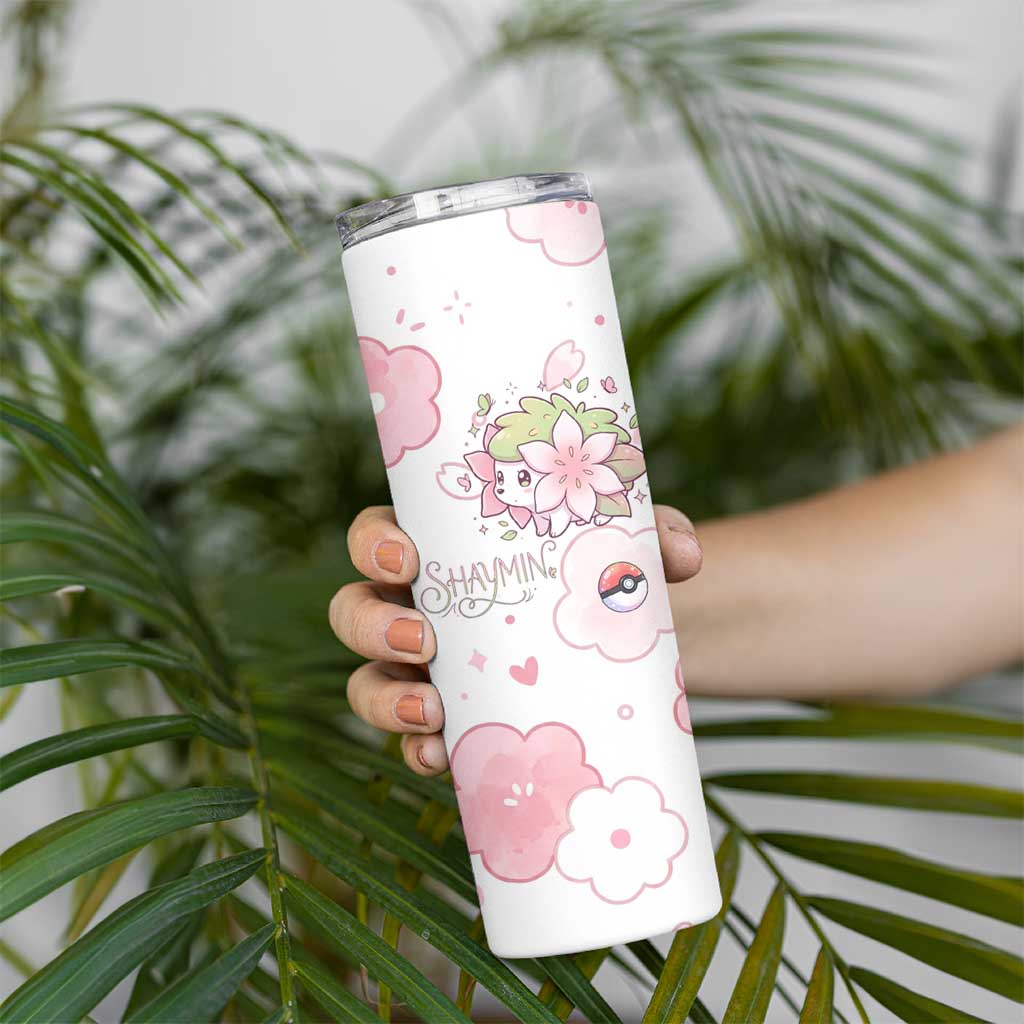 Shaymin Skinny Tumbler Floral Pastel Blossom Art