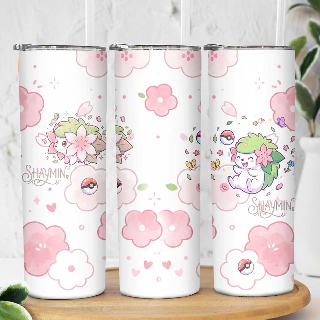 Shaymin Skinny Tumbler Floral Pastel Blossom Art