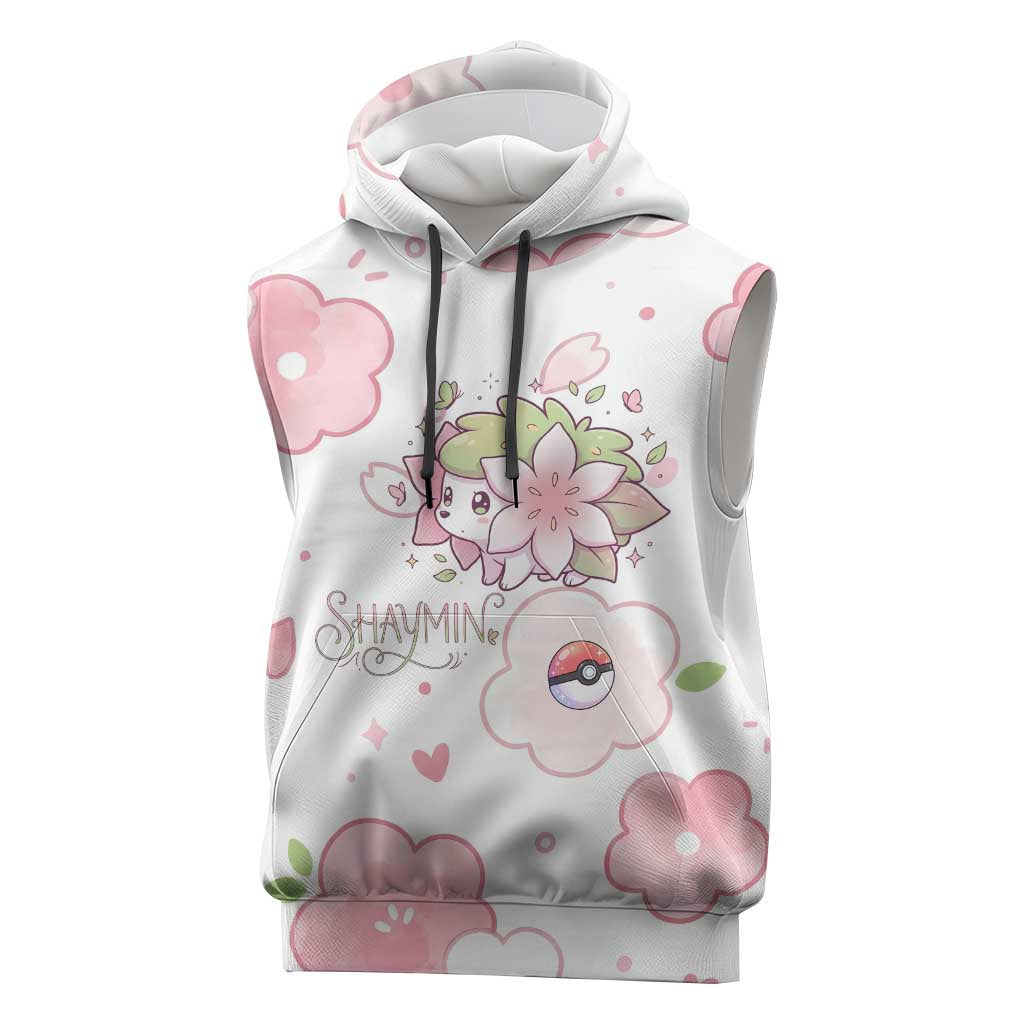 Shaymin Sleeveless Hoodie Floral Pastel Blossom Art