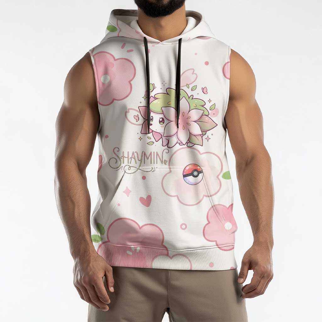 Shaymin Sleeveless Hoodie Floral Pastel Blossom Art