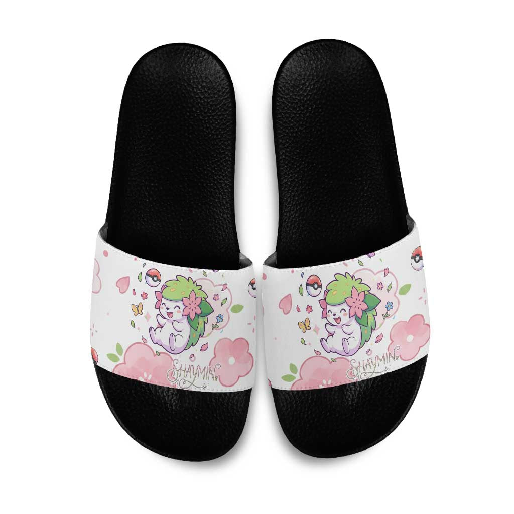 Shaymin Slide Sandals Floral Pastel Blossom Art