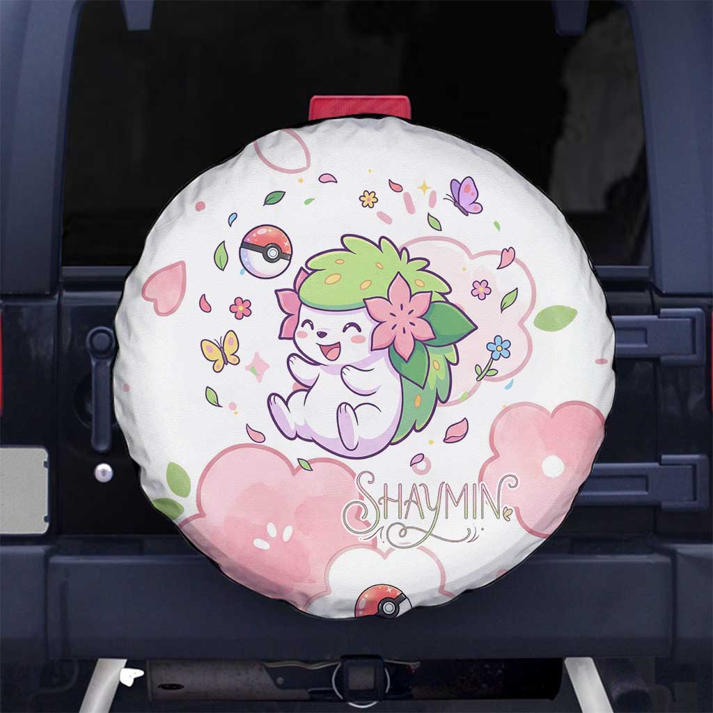 Shaymin Spare Tire Cover Floral Pastel Blossom Art