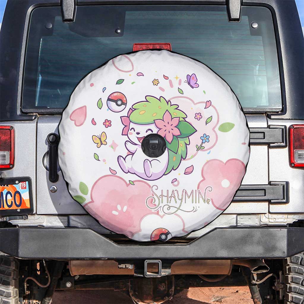 Shaymin Spare Tire Cover Floral Pastel Blossom Art
