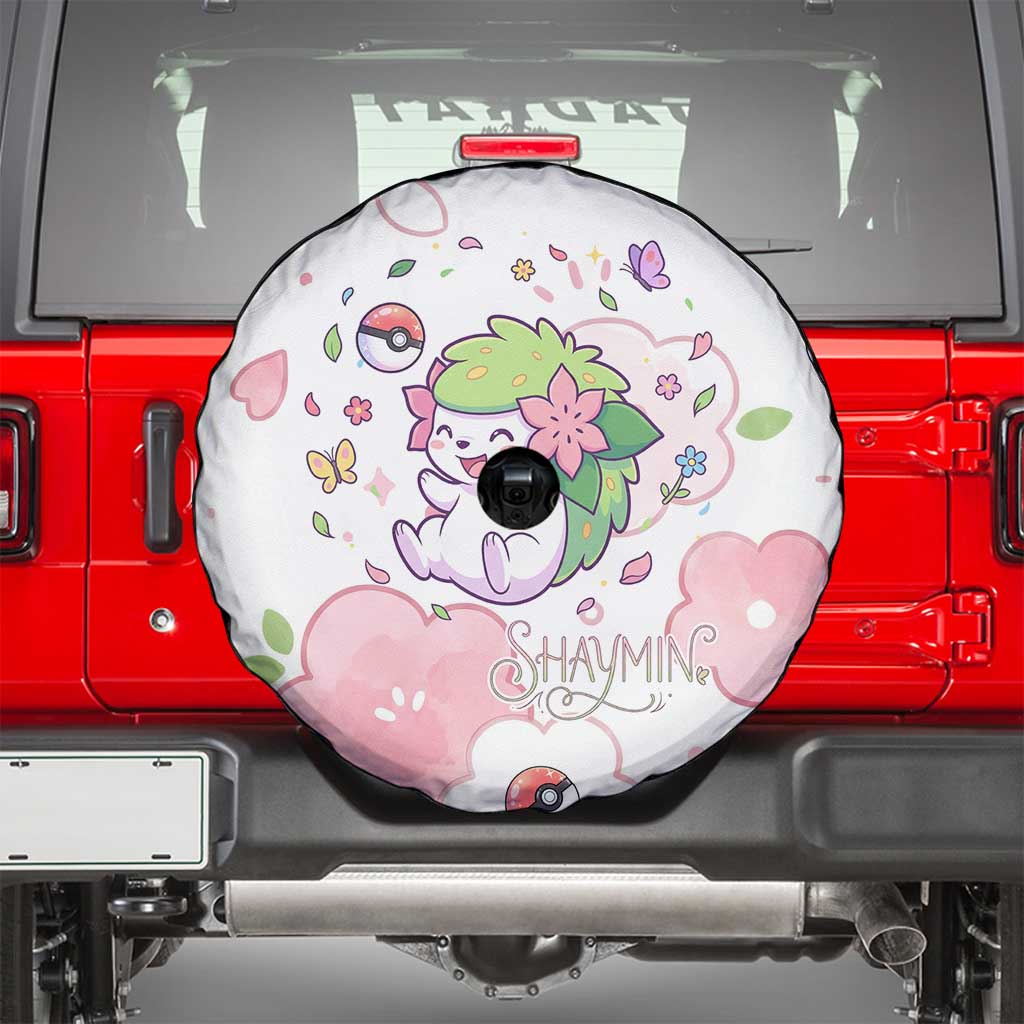 Shaymin Spare Tire Cover Floral Pastel Blossom Art