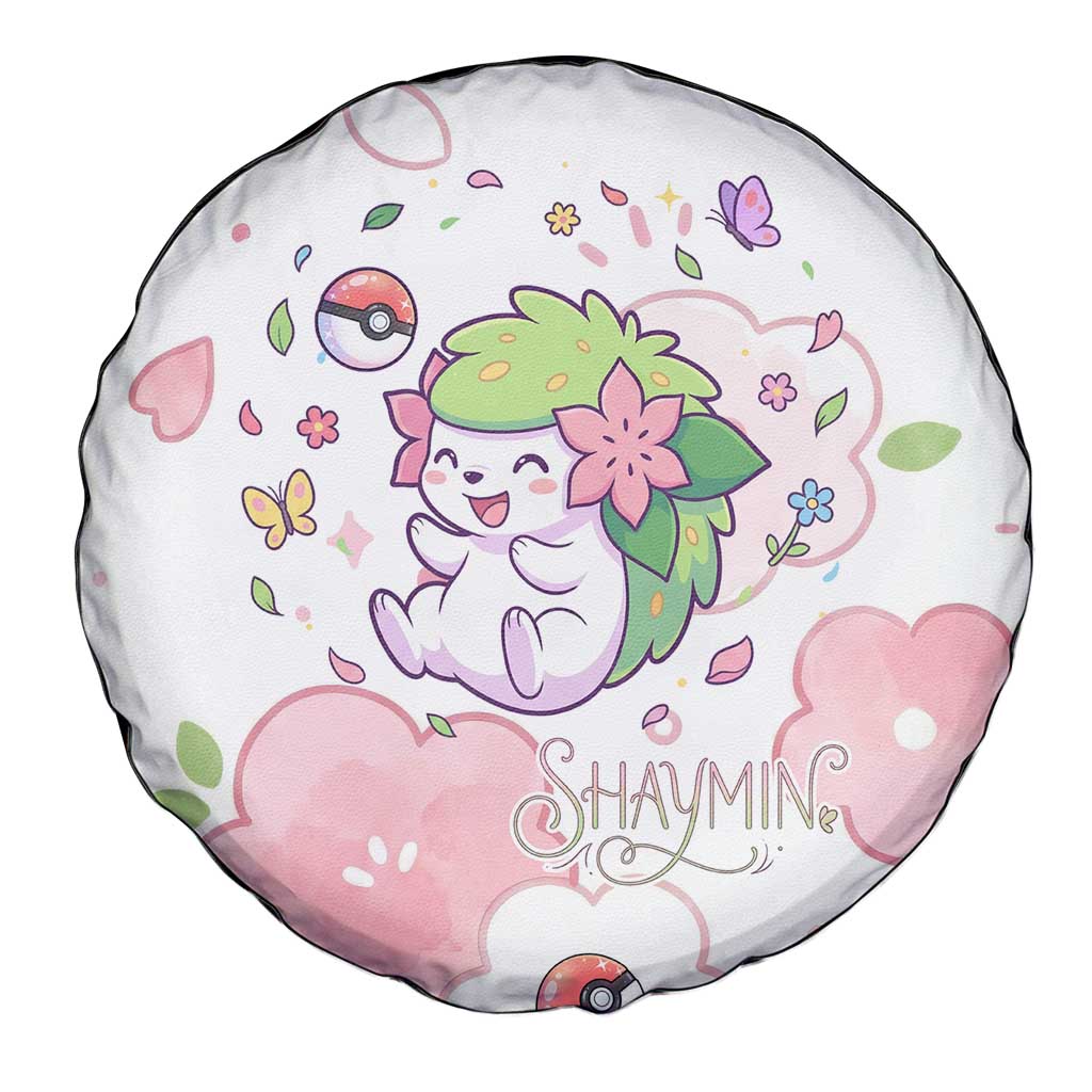 Shaymin Spare Tire Cover Floral Pastel Blossom Art