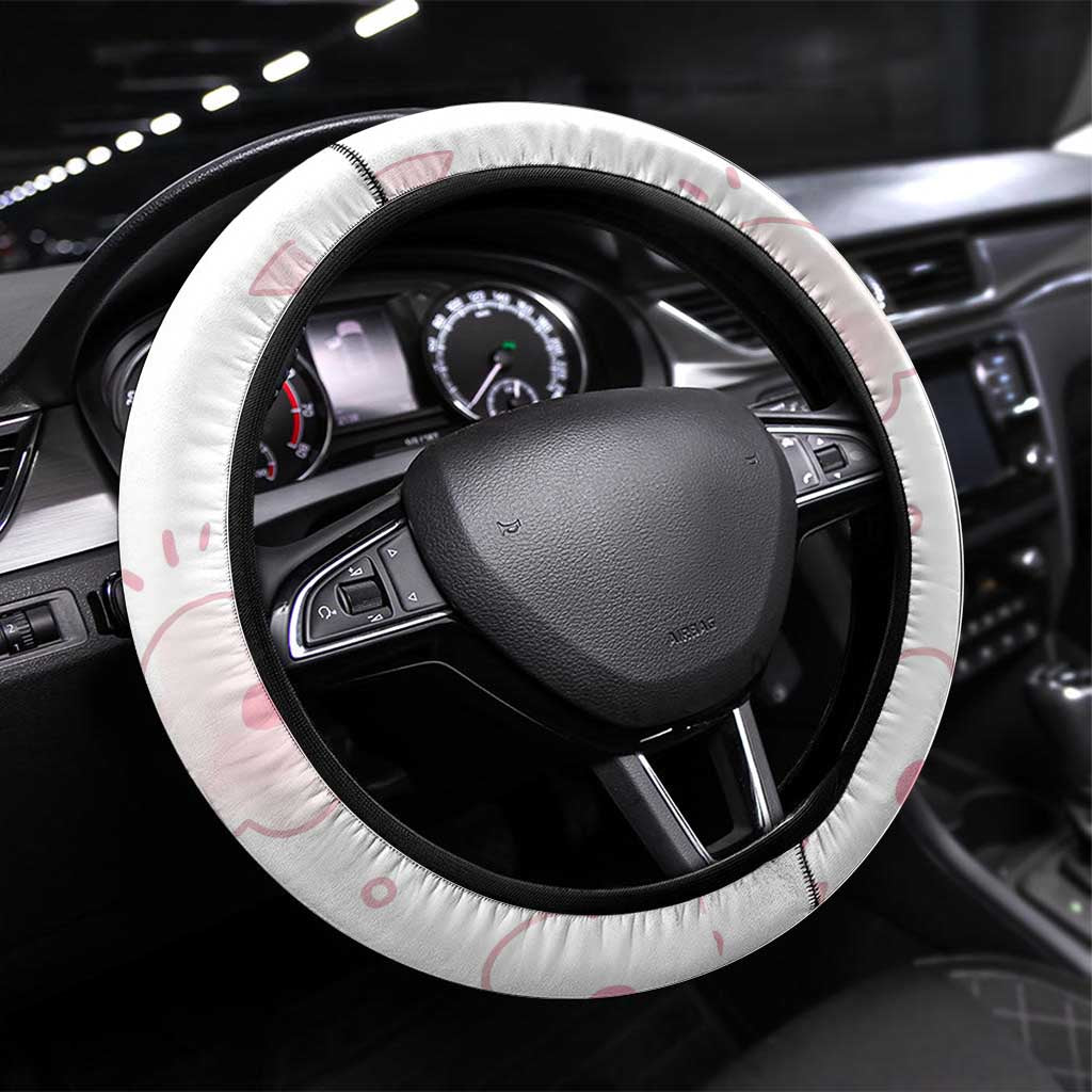 Shaymin Steering Wheel Cover Floral Pastel Blossom Art
