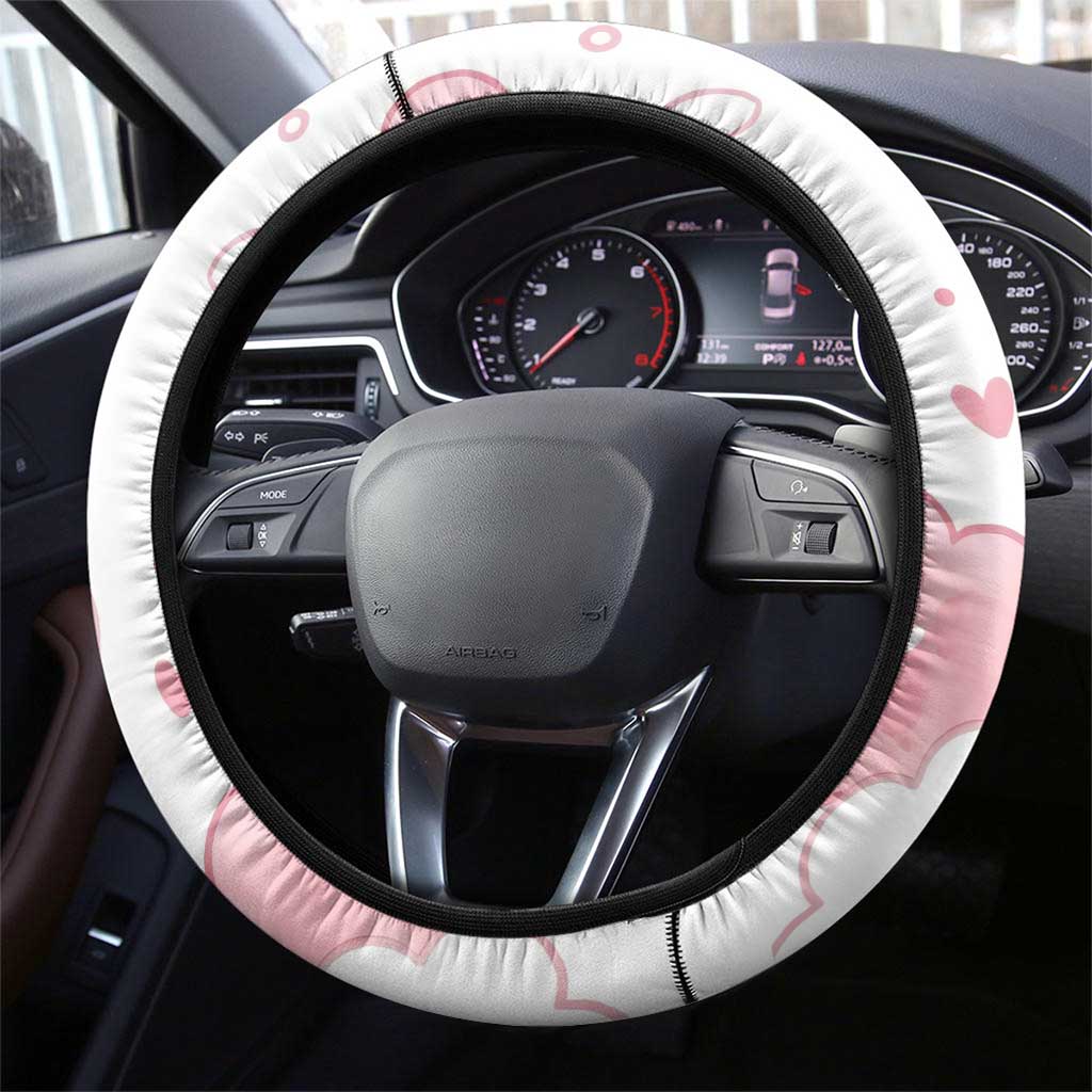 Shaymin Steering Wheel Cover Floral Pastel Blossom Art