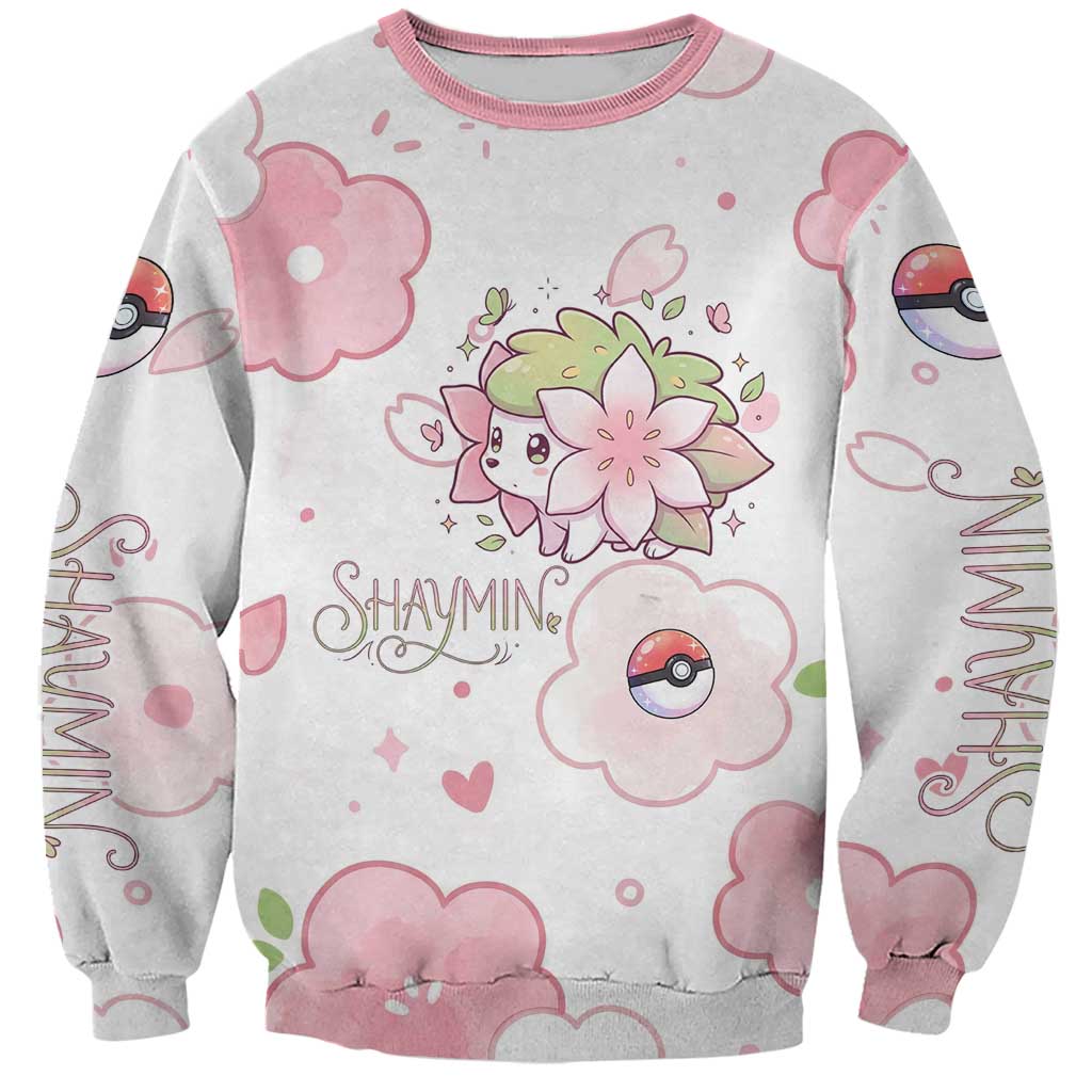 Shaymin Sweatshirt Floral Pastel Blossom Art