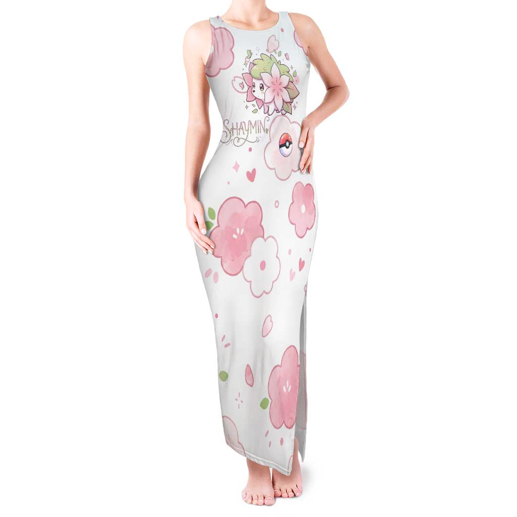 Shaymin Tank Maxi Dress Floral Pastel Blossom Art