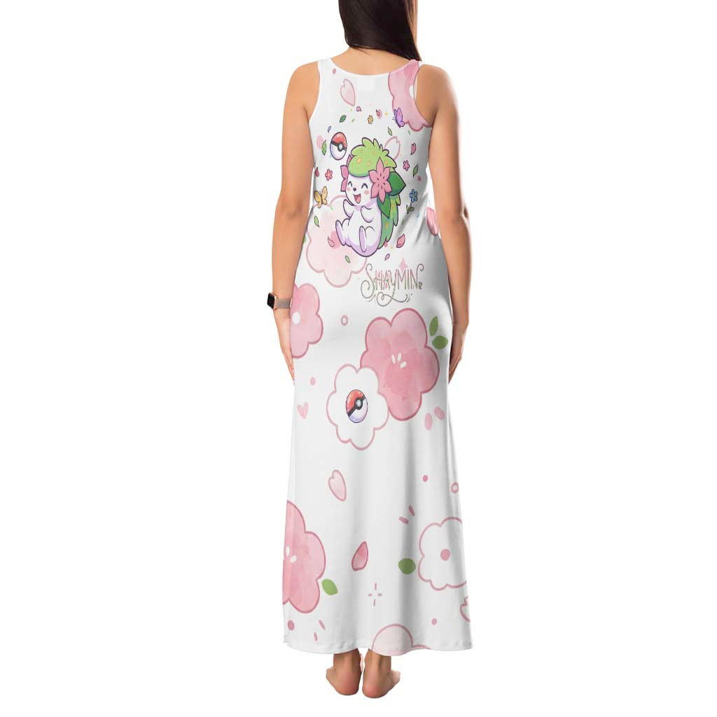 Shaymin Tank Maxi Dress Floral Pastel Blossom Art