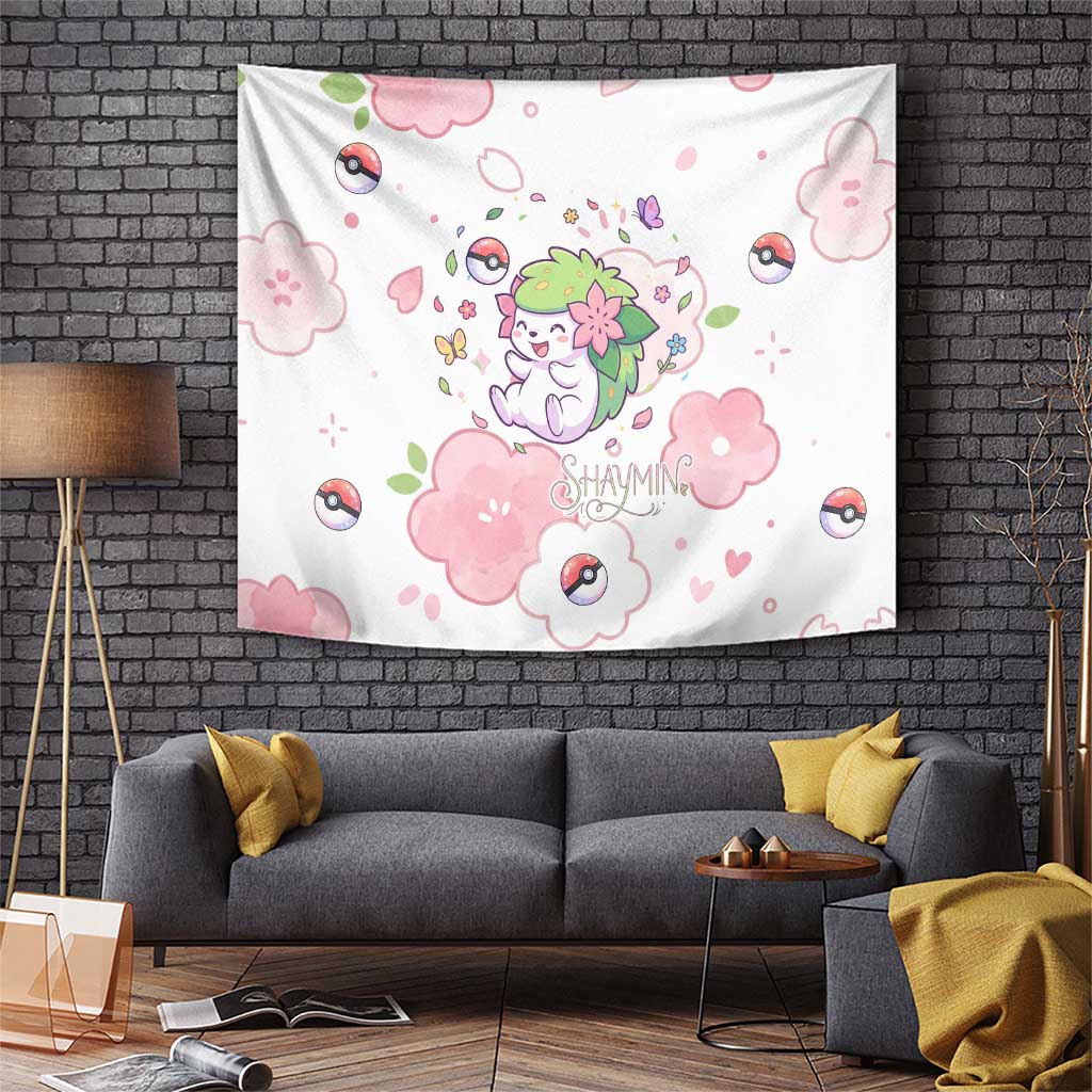 Shaymin Tapestry Floral Pastel Blossom Art