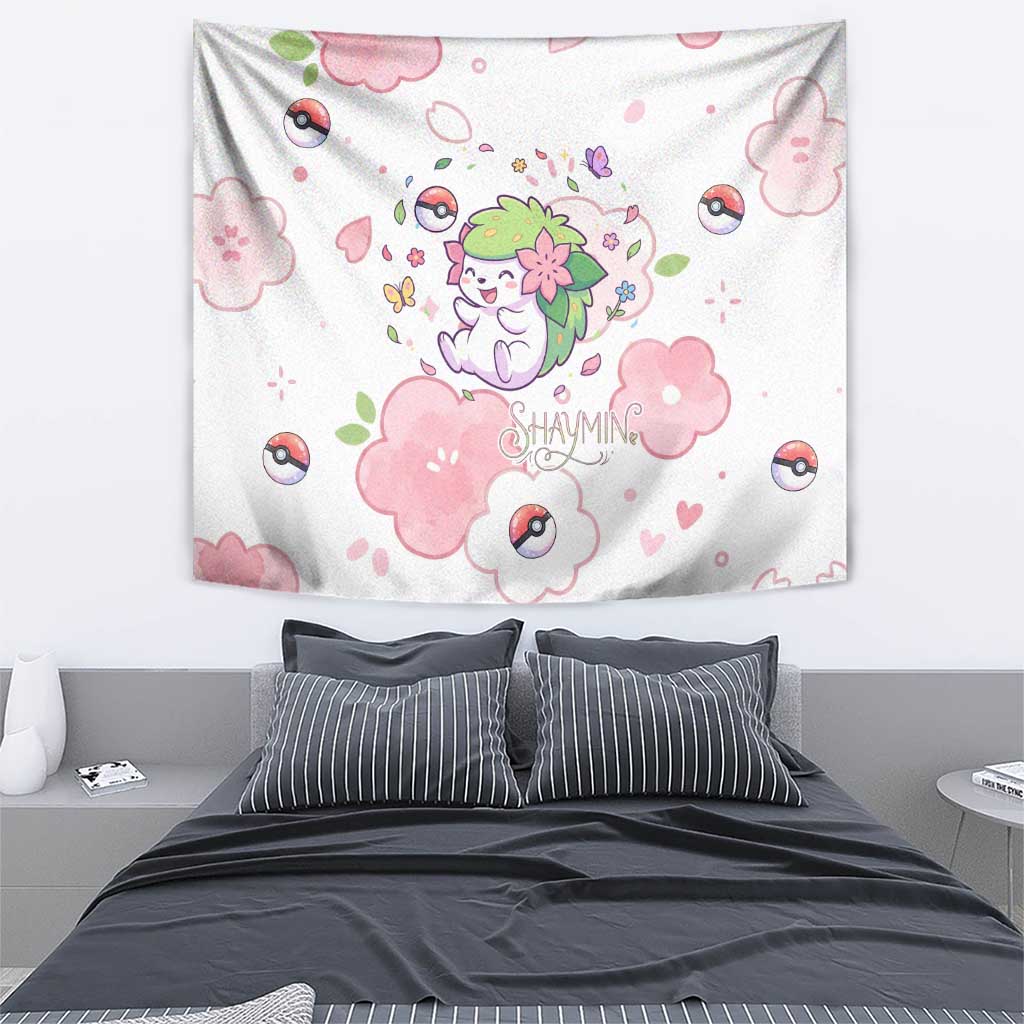 Shaymin Tapestry Floral Pastel Blossom Art