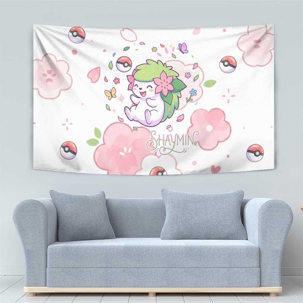 Shaymin Tapestry Floral Pastel Blossom Art