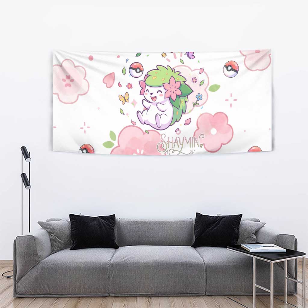 Shaymin Tapestry Floral Pastel Blossom Art