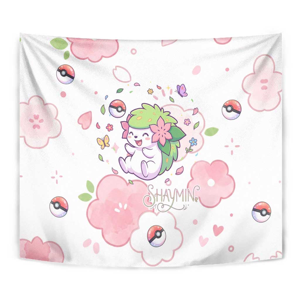 Shaymin Tapestry Floral Pastel Blossom Art