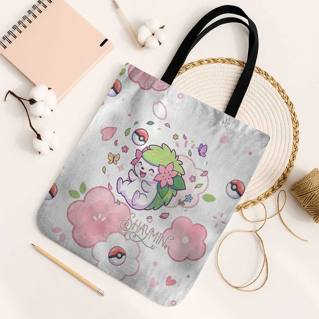 Shaymin Tote Bag Floral Pastel Blossom Art
