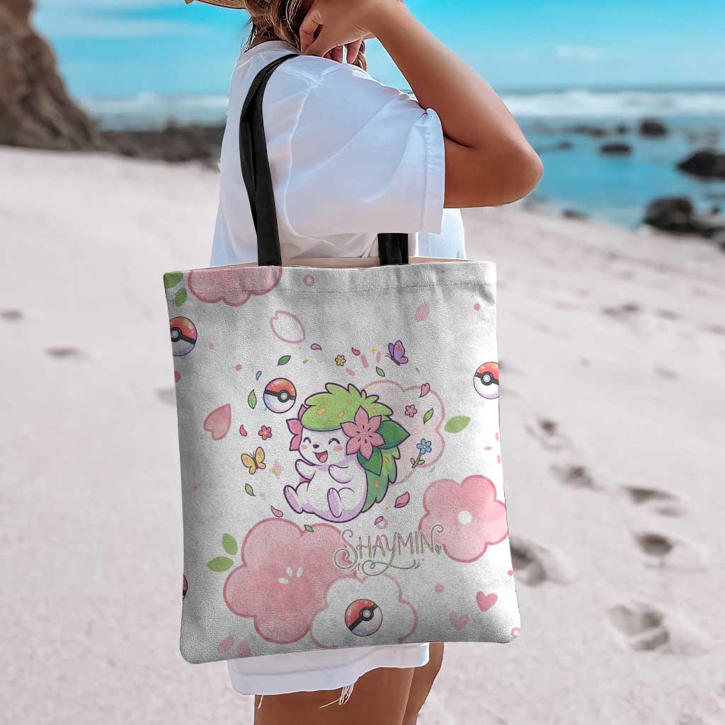 Shaymin Tote Bag Floral Pastel Blossom Art