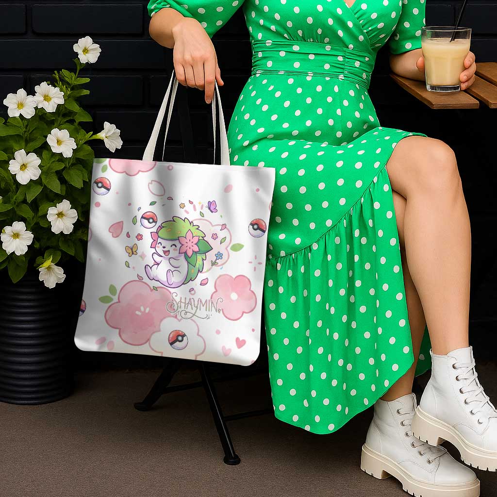 Shaymin Tote Bag Floral Pastel Blossom Art