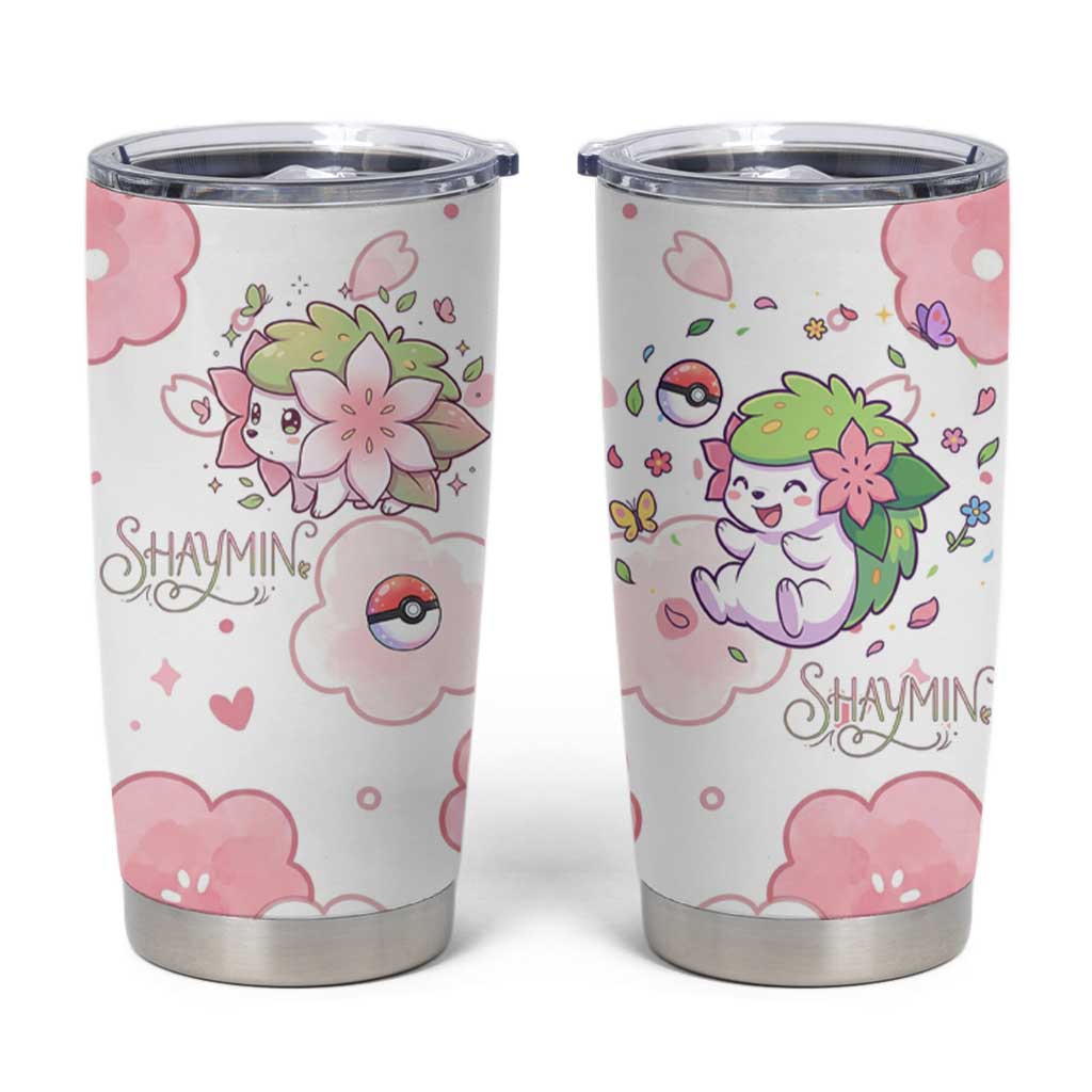 Shaymin Tumbler Cup Floral Pastel Blossom Art
