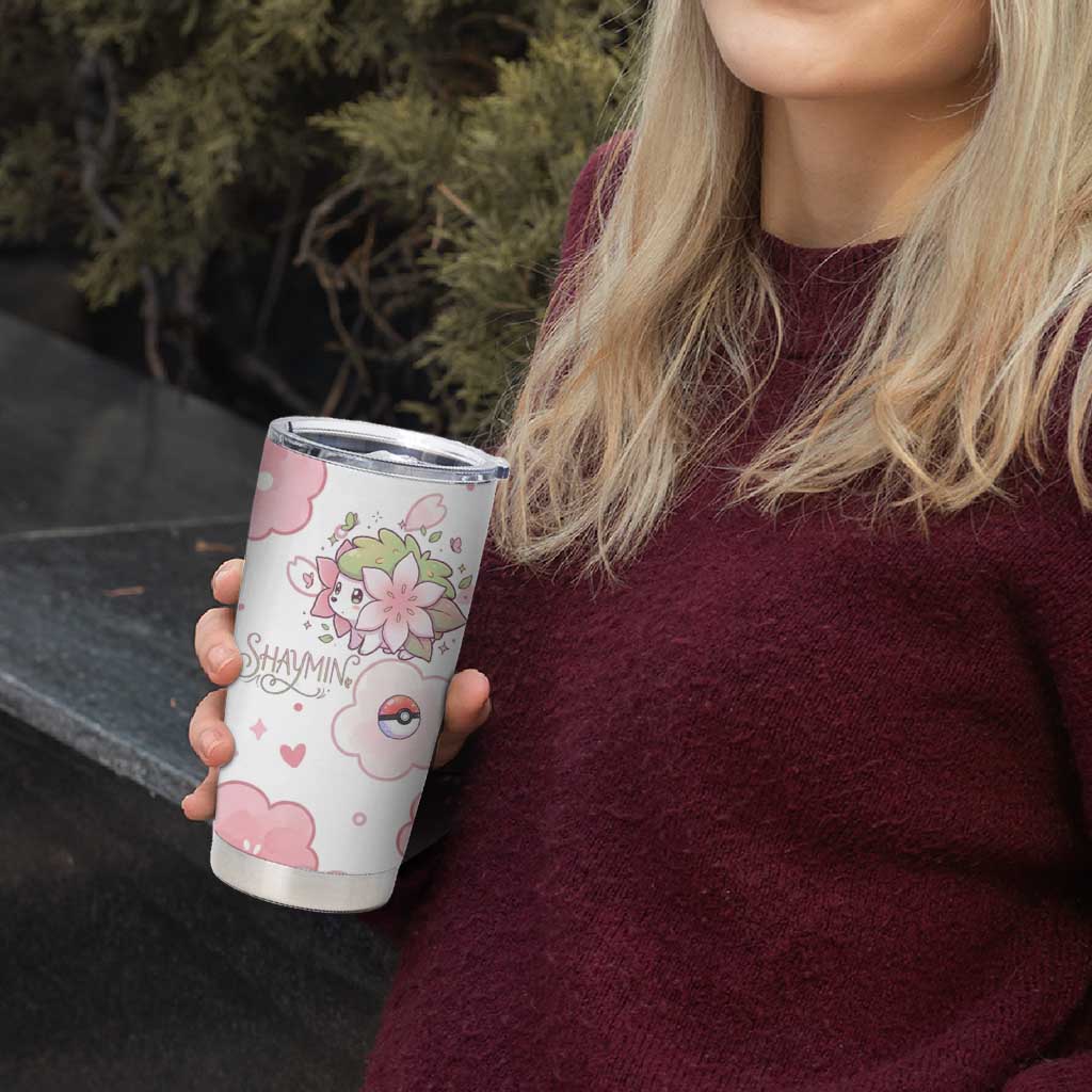 Shaymin Tumbler Cup Floral Pastel Blossom Art
