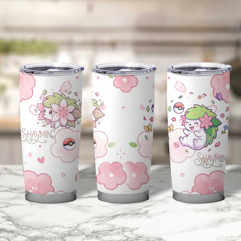 Shaymin Tumbler Cup Floral Pastel Blossom Art