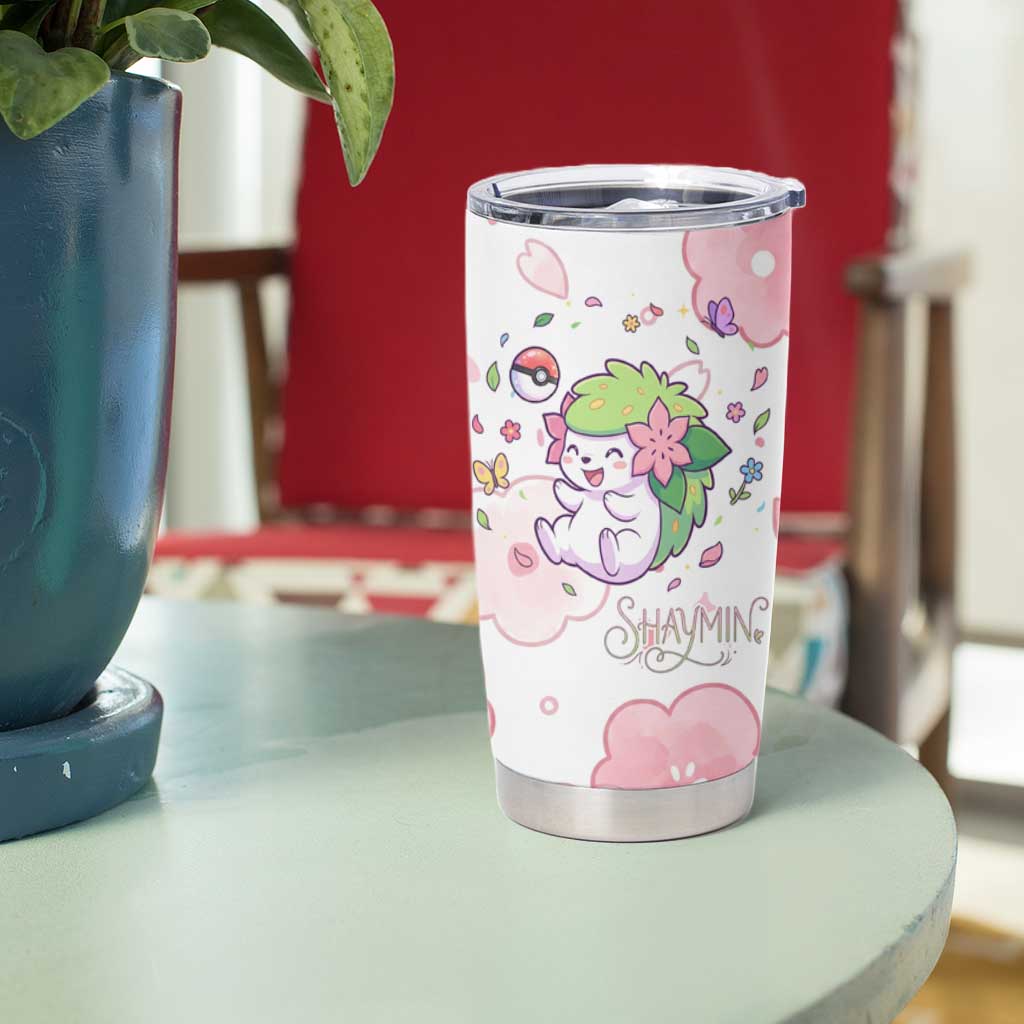 Shaymin Tumbler Cup Floral Pastel Blossom Art