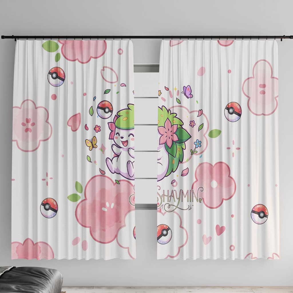 Shaymin Window Curtain Floral Pastel Blossom Art