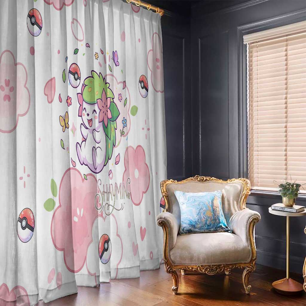 Shaymin Window Curtain Floral Pastel Blossom Art