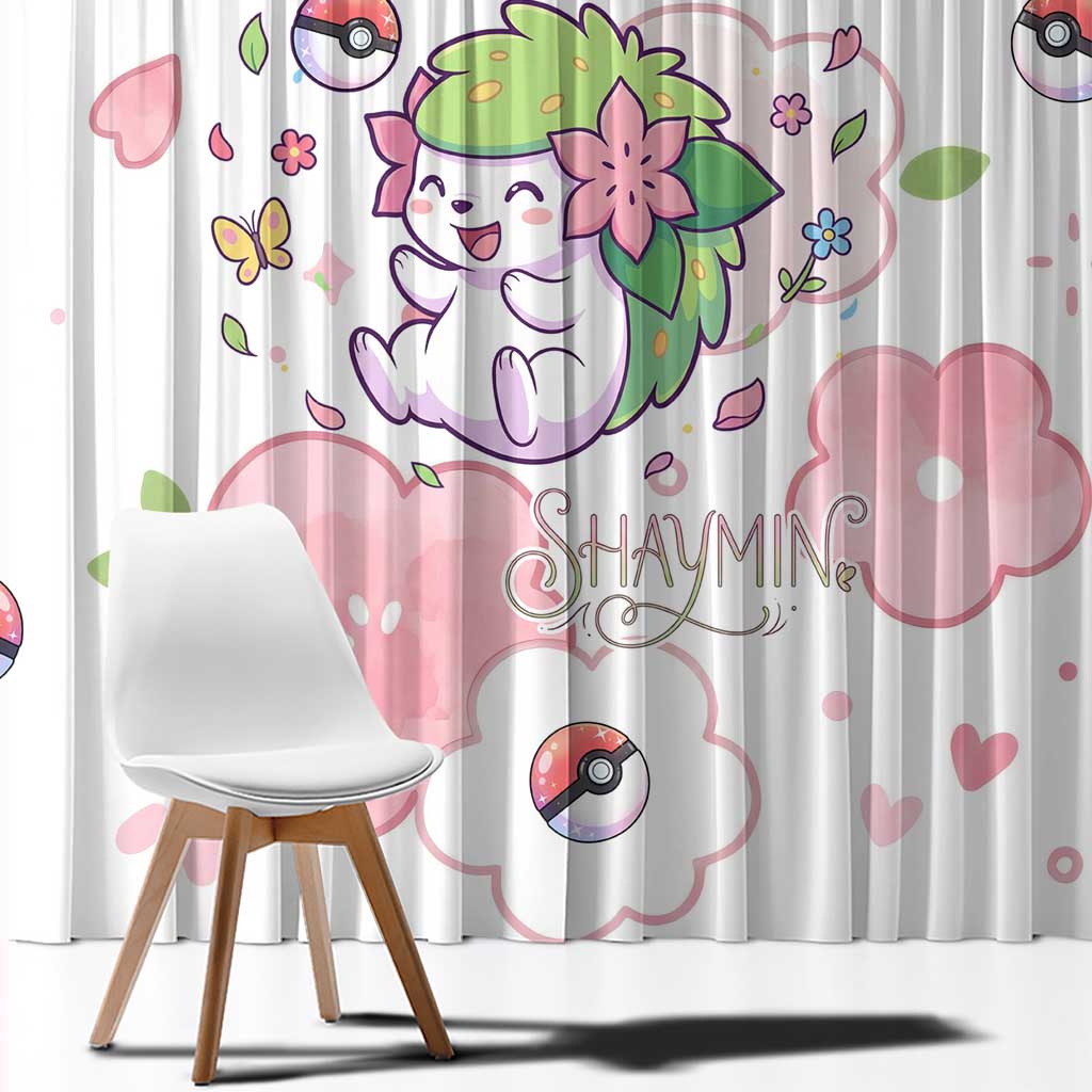 Shaymin Window Curtain Floral Pastel Blossom Art