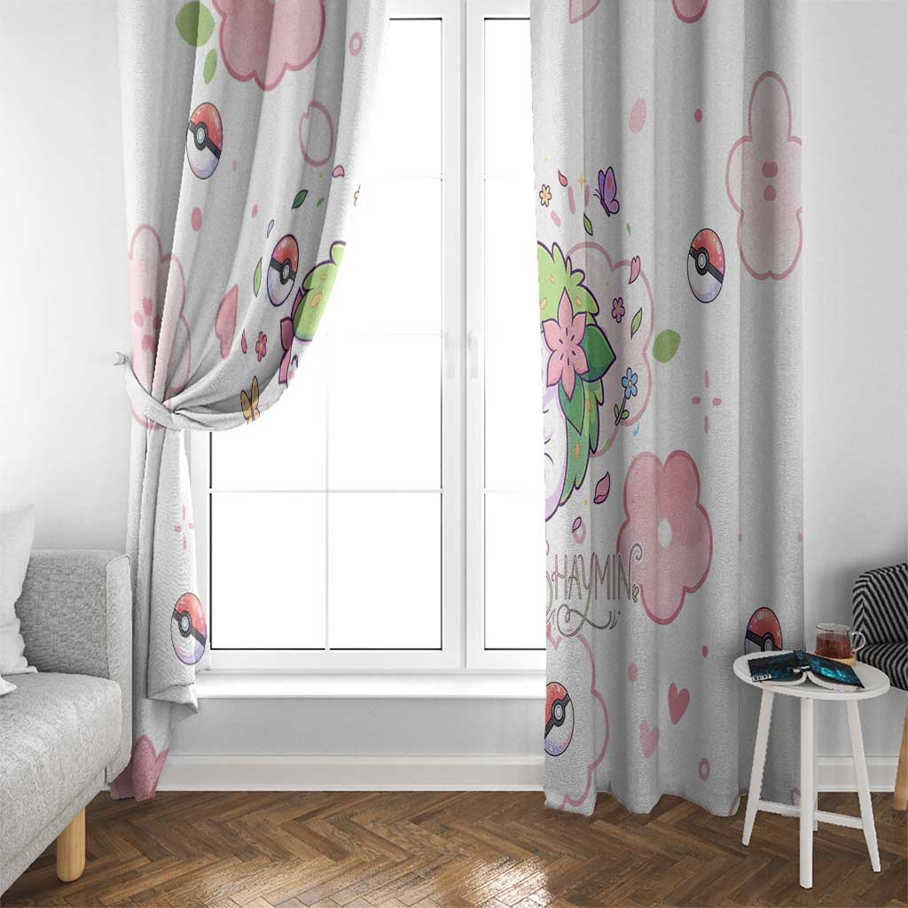 Shaymin Window Curtain Floral Pastel Blossom Art