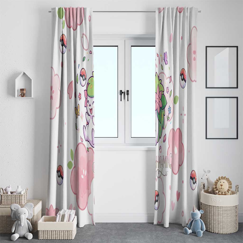 Shaymin Window Curtain Floral Pastel Blossom Art