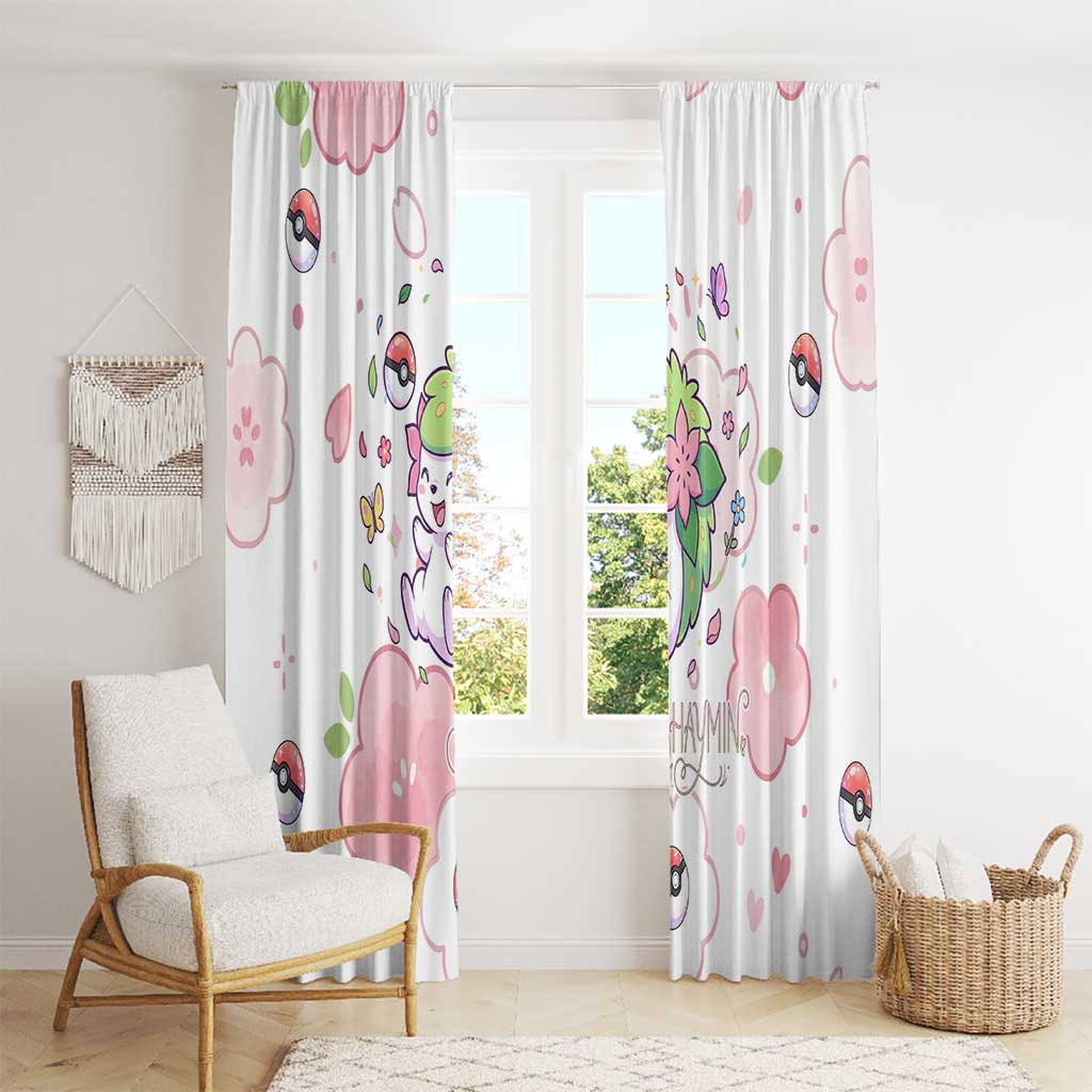 Shaymin Window Curtain Floral Pastel Blossom Art