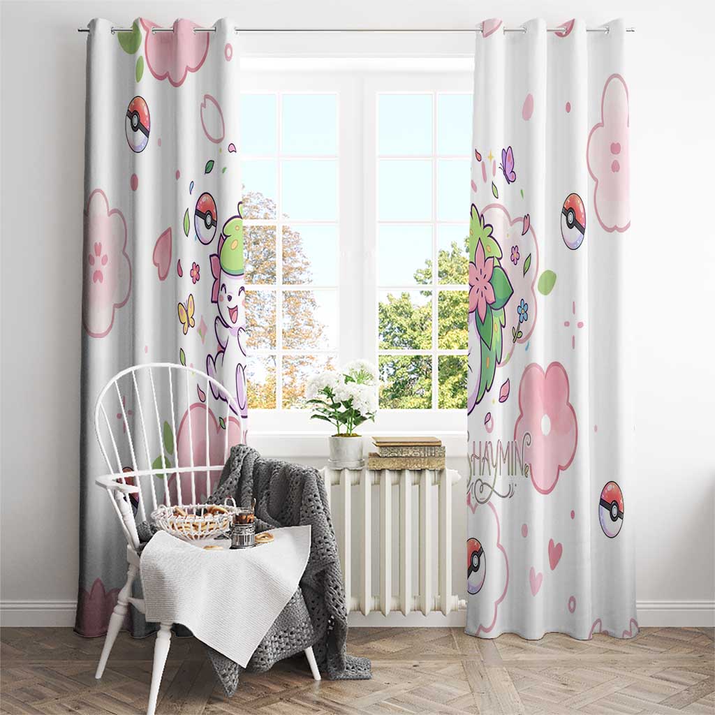 Shaymin Window Curtain Floral Pastel Blossom Art