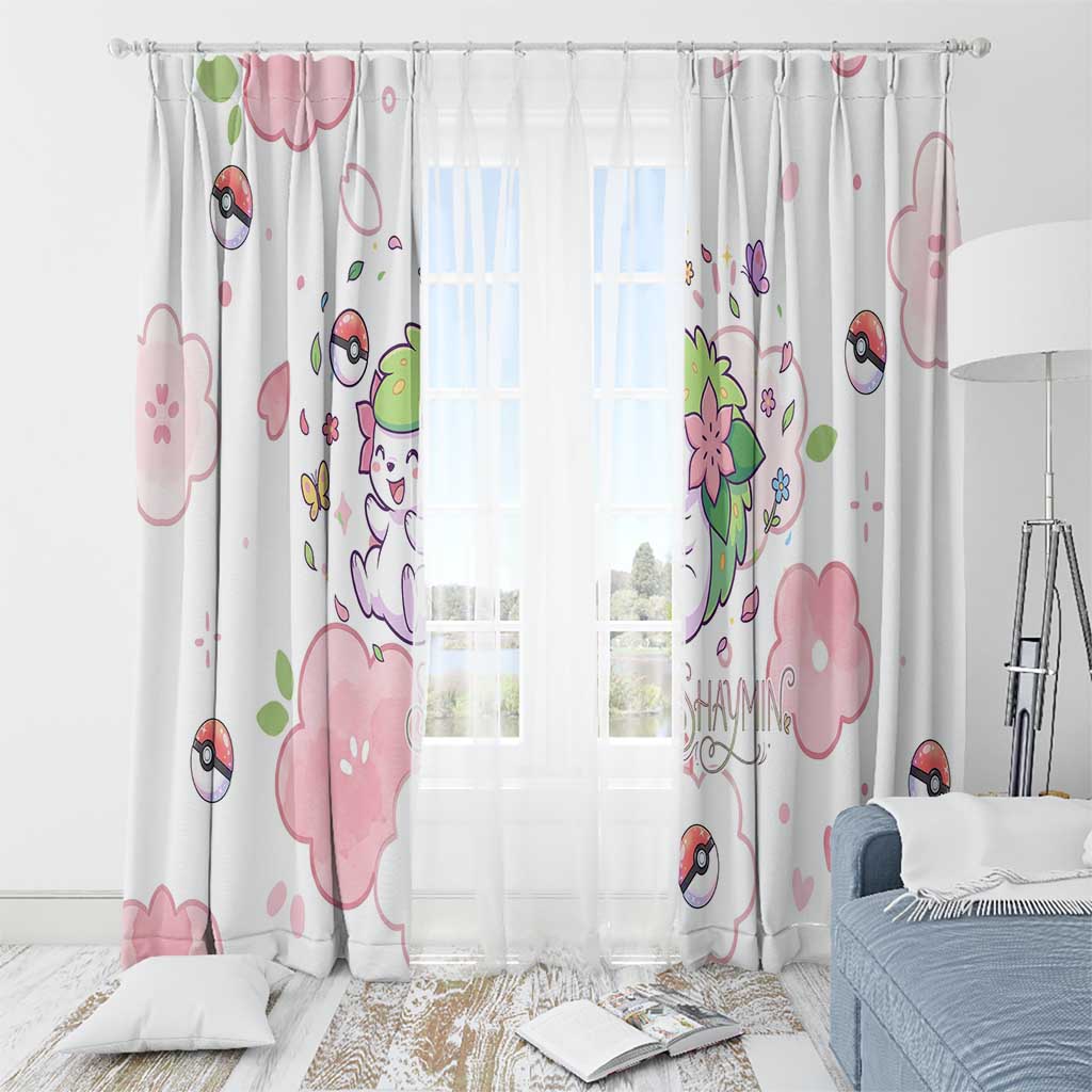 Shaymin Window Curtain Floral Pastel Blossom Art