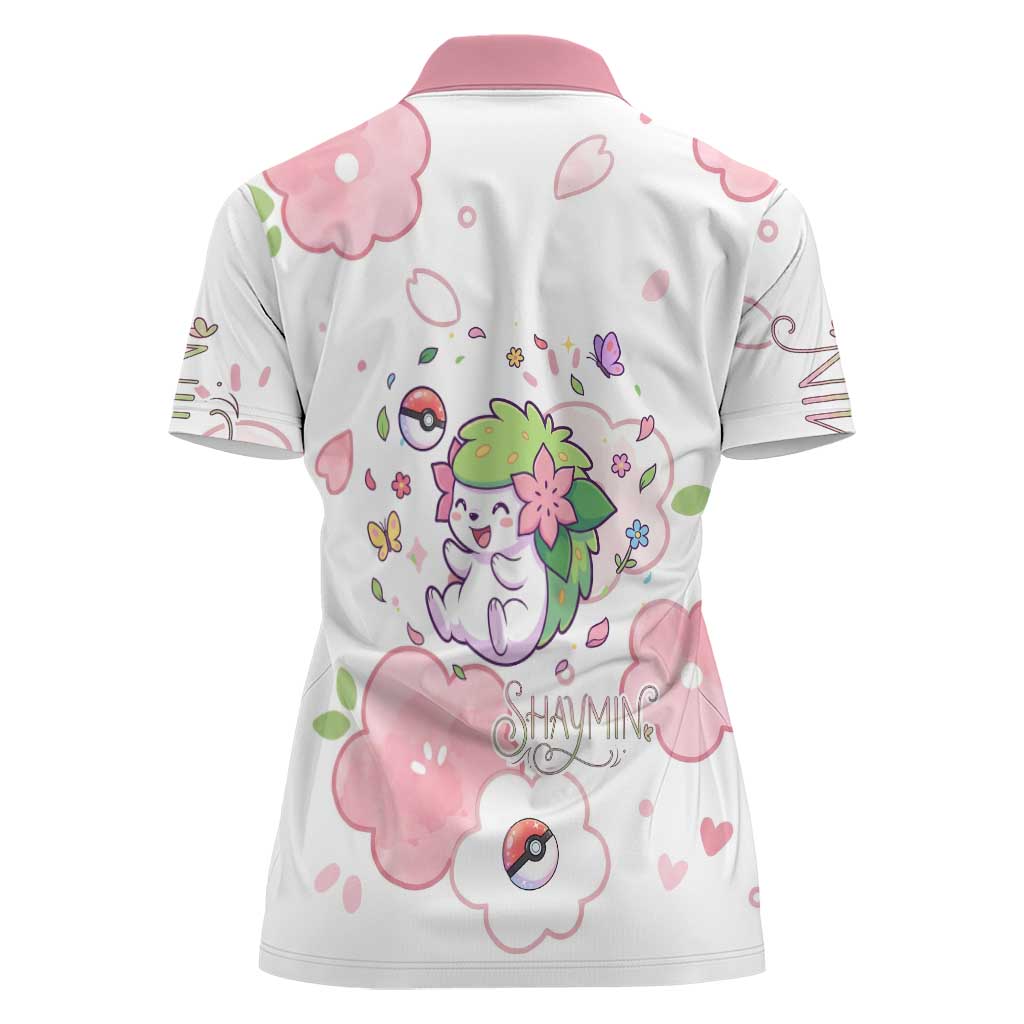 Shaymin Women Polo Shirt Floral Pastel Blossom Art