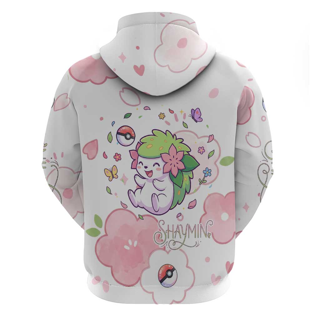 Shaymin Zip Hoodie Floral Pastel Blossom Art