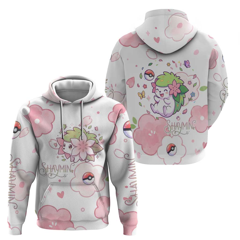 Shaymin Zip Hoodie Floral Pastel Blossom Art