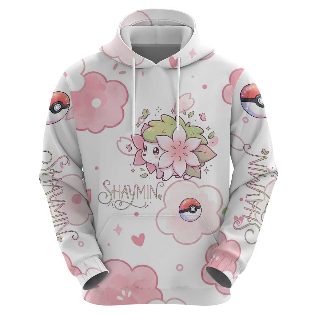Shaymin Zip Hoodie Floral Pastel Blossom Art