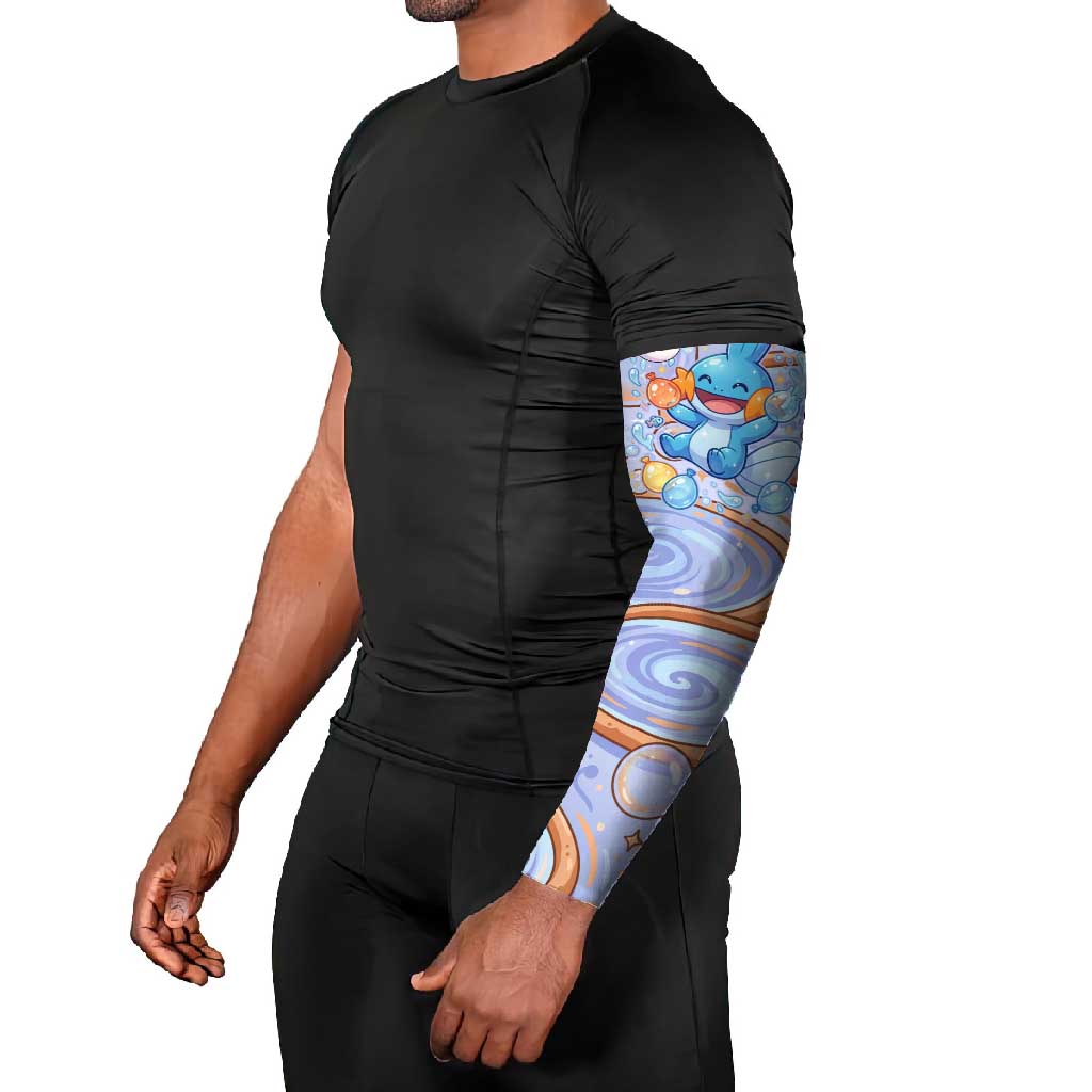 Mudkip Arm Sleeves Playful Pastel Water Bubble Art