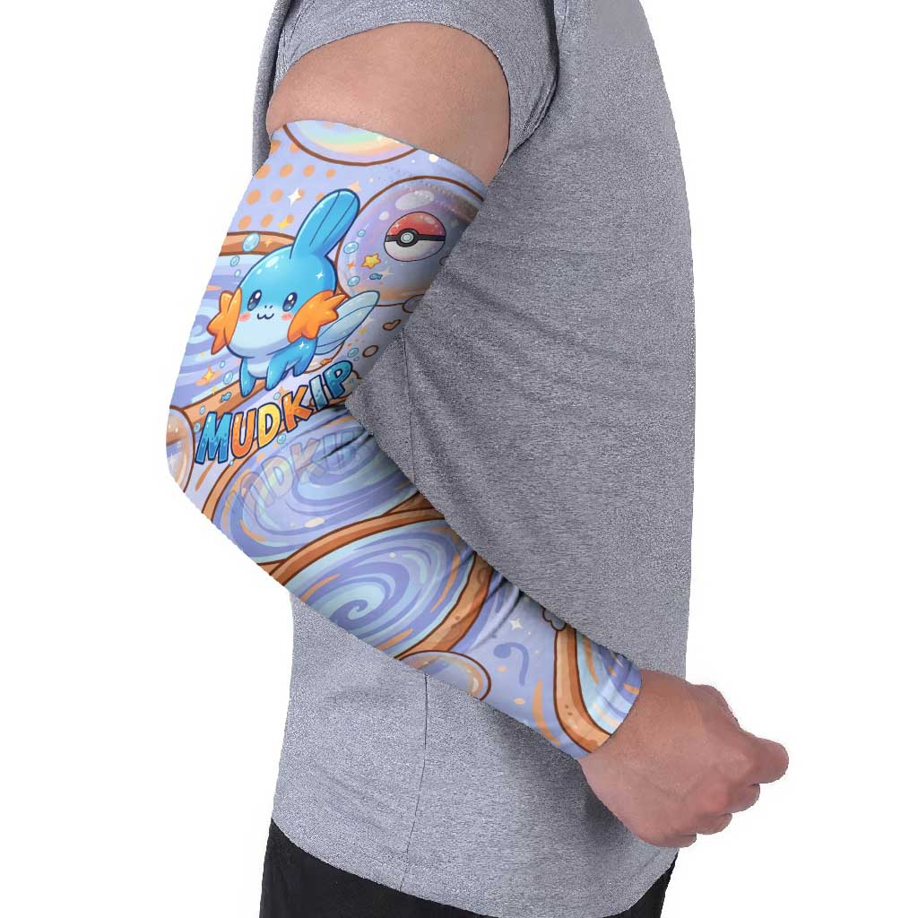 Mudkip Arm Sleeves Playful Pastel Water Bubble Art