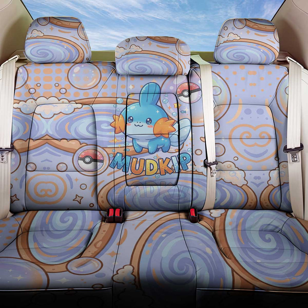 Mudkip Back Car Seat Cover Playful Pastel Water Bubble Art