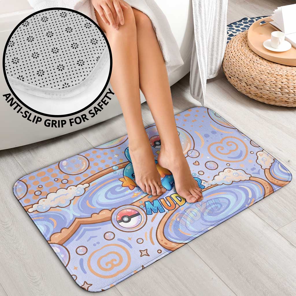Mudkip Bathroom Set Playful Pastel Water Bubble Art