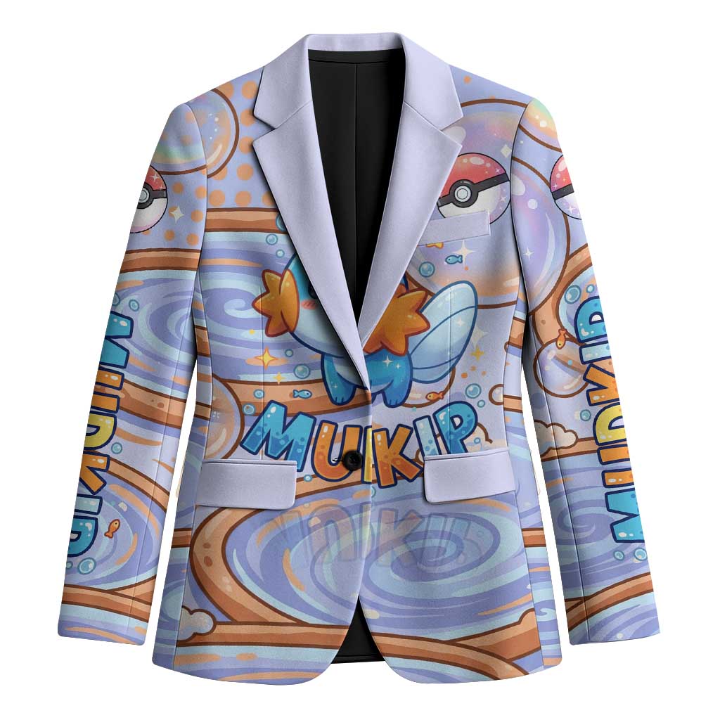 Mudkip Blazer Playful Pastel Water Bubble Art