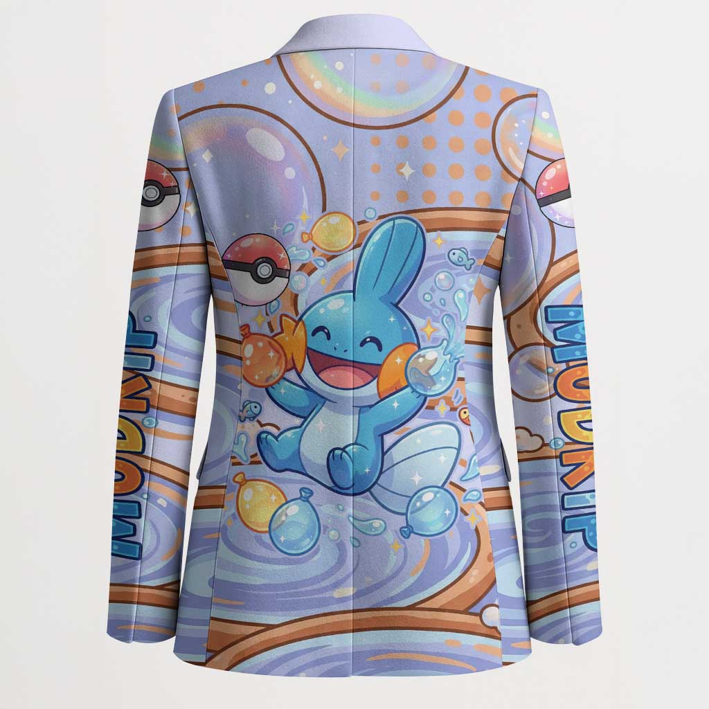 Mudkip Blazer Playful Pastel Water Bubble Art