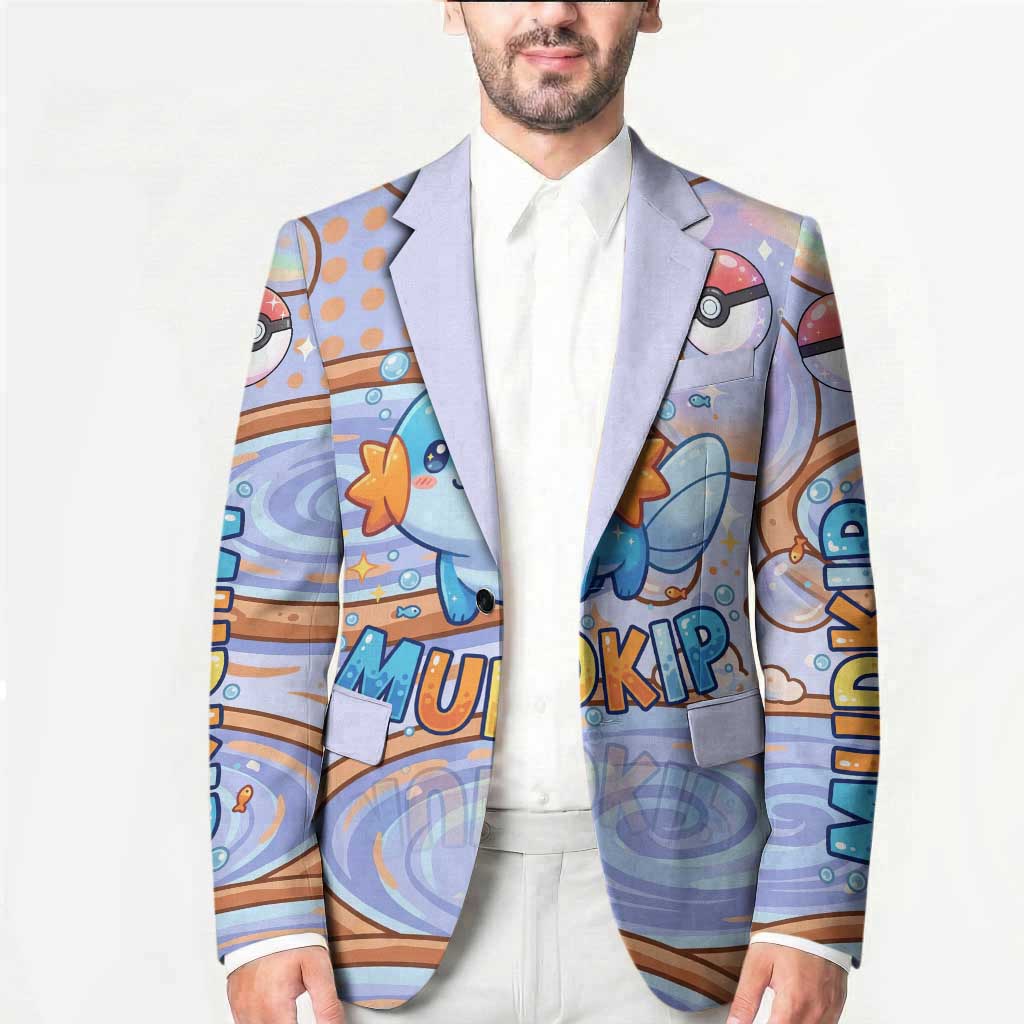 Mudkip Blazer Playful Pastel Water Bubble Art
